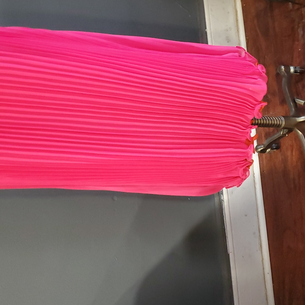 Maeve Anthropologie Leagally Blond Vibrant barbie Pink swing Sleeveless Dress - Picture 4 of 16